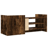 TV Cabinet Smoked Oak 100x35x40 cm Engineered Wood 848378