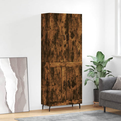 Highboard Smoked Oak 69.5x34x180 cm Engineered Wood 3195808