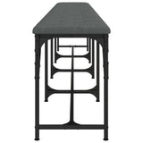 Dining Bench Dark Grey 248x32x45 cm Steel and Fabric 835228