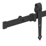 Sliding Door Hardware Kit 213.5 cm Steel Black 4009705