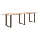 Dining Table Legs U-Shaped 3 pcs Natural Steel 70x cm Steel 4013203