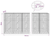 Gabion with 5 mm Wire and 5x10 cm Mesh 750x20x150 cm 3464577