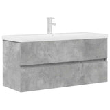 2 Piece Bathroom Furniture Set Concrete Grey Engineered Wood 3324917
