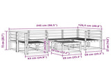 Outdoor Sofa Set 7 pcs Natural Solid Acacia Wood 3366062