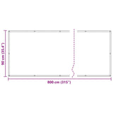 Balcony Screen Anthracite 90x800 cm 100% Polyester Oxford 4000054