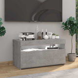 TV Cabinet with LED Lights Concrete Grey 75x35x40 cm 804399