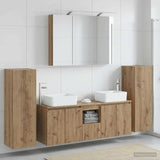 Bathroom Furniture Set 6 pcs Artisan Oak 100 x 14.5 x 70 cm 3407166