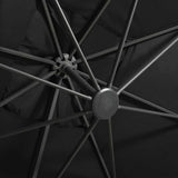 Cantilever Garden Parasol Black Polyester, Aluminium 3m Diameter 312348