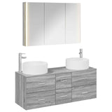 Bathroom Furniture Set 4 pcs Grey Sonoma 3407108