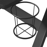 Gaming Desk with ZZ Shape Legs Black 90x60x75 cm 325410