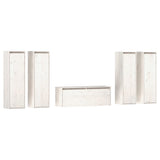 TV Cabinets 5 pcs White Solid Wood Pine 3100210