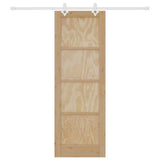 Sliding Door Natural and White 73.5 x 211 cm Solid Pine Wood 3445531