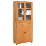 Storage Furniture Set with Shelf 2 pcs Natural Solid Oak Wood 3328623