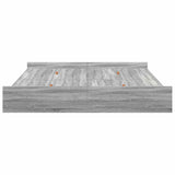 Storage Bed Frame Grey sonoma 200 x 200 cm Engineered wood 3335266