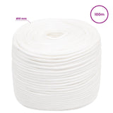 Multipurpose Utility Rope 10 mm 100 m White PP 645 kg Max Load 3472815