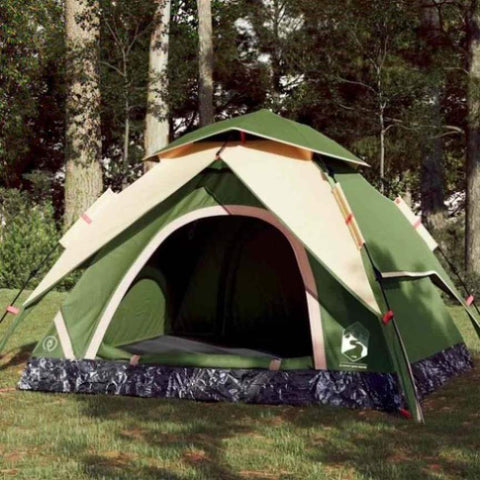 Camping Tent Dome 3-Person Green Quick Release 4004177