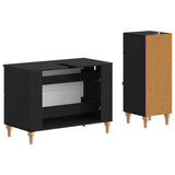 2 Piece Bathroom Cabinet Set ALKMAAR Black Engineered Wood 3417667