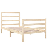 Bed Frame without Mattress Solid Wood Single 3103678