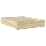 Bed Frame with Drawers without Mattress Sonoma Oak 150x200 cm King Size 3280379