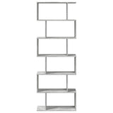 Room Divider Bookcase 6-Tier Concrete Grey 70x24x193 cm Engineered Wood 858087