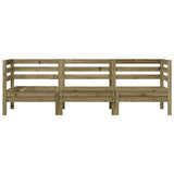 Garden Sofa Natural Wood Vacuum pressure impregnated pinewood 838032