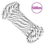 ZNTS Braided Boat Rope White 4 mmx500 m Polyester 152755