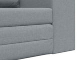 Folding Sofa Bed Light Grey 148 x 71 x 83 cm Fabric 42030506