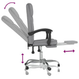 Reclining Office Chair Light Grey Fabric 349809