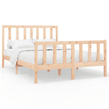 Bed Frame without Mattress 140x190 cm Solid Wood Pine 3106683