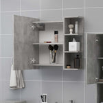 ZNTS Bathroom Mirror Cabinet Concrete Grey 62.5x20.5x64 cm Engineered Wood 803312