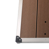 Outdoor Shower Tray WPC Stainless Steel 110x62 cm Brown 48204