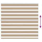 Zebra Blind Sand Brown 160x150 cm Fabric Width 155.9 cm Polyester 4014559