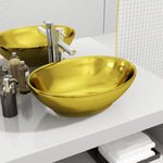 Wash Basin 40x33x13.5 cm Ceramic Gold 143474