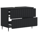 Bathroom Sink Cabinet ZWOLLE Black 82 x 41x 58.5 cm 896356
