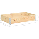 Raised Bed 50x100 cm Solid Pine Wood 3055164