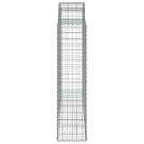Arched Gabion Baskets 9 pcs 200x50x160/180 cm Galvanised Iron 3146390