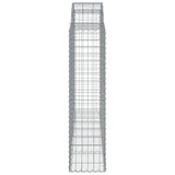 Arched Gabion Basket 200x50x160/180 cm Galvanised Iron 153498