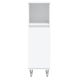 Bathroom Cabinet White 30x30x100 cm Engineered Wood 831556