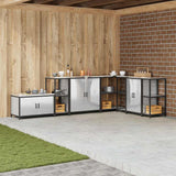Kitchen Storage HATTEM Silver 40 x 50 x 92 cm Steel 874972