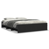 Bed Frame without Mattress Black 150x200 cm King Size Engineered Wood 3295647