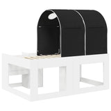 Bed with Tunnel 4 pcs White and Black Engineered Wood 3423502