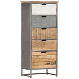 Drawer Cabinet 45x30x105 cm Solid Mango Wood 286535