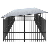 Outdoor Dog Kennel with Roof Steel 13,14 m 3124612