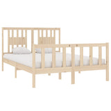 Bed Frame without Mattress 135x190 cm Double Solid Wood 3104103