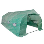 ZNTS Portable Polytunnel Greenhouse Steel Frame Walk-in 18 m² 42911