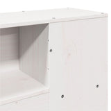 ZNTS Bookcase Bed without Mattress White 120x200cm Solid Wood Pine 3323186