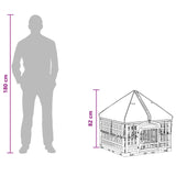 4 Panel Dog Playpen with Roof White 63 x 63 x 67 cm Plastic 42027214