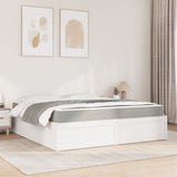 Bed with Mattress White 180x200 cm Super King Solid Wood Pine 3281926