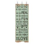 ZNTS Wall-mounted Coat Rack with 6 Hooks 120x40 cm HAPPY LOVE 245855