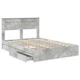 Storage Bed Concrete Grey 150 x 200 cm Engineered Wood 3409905